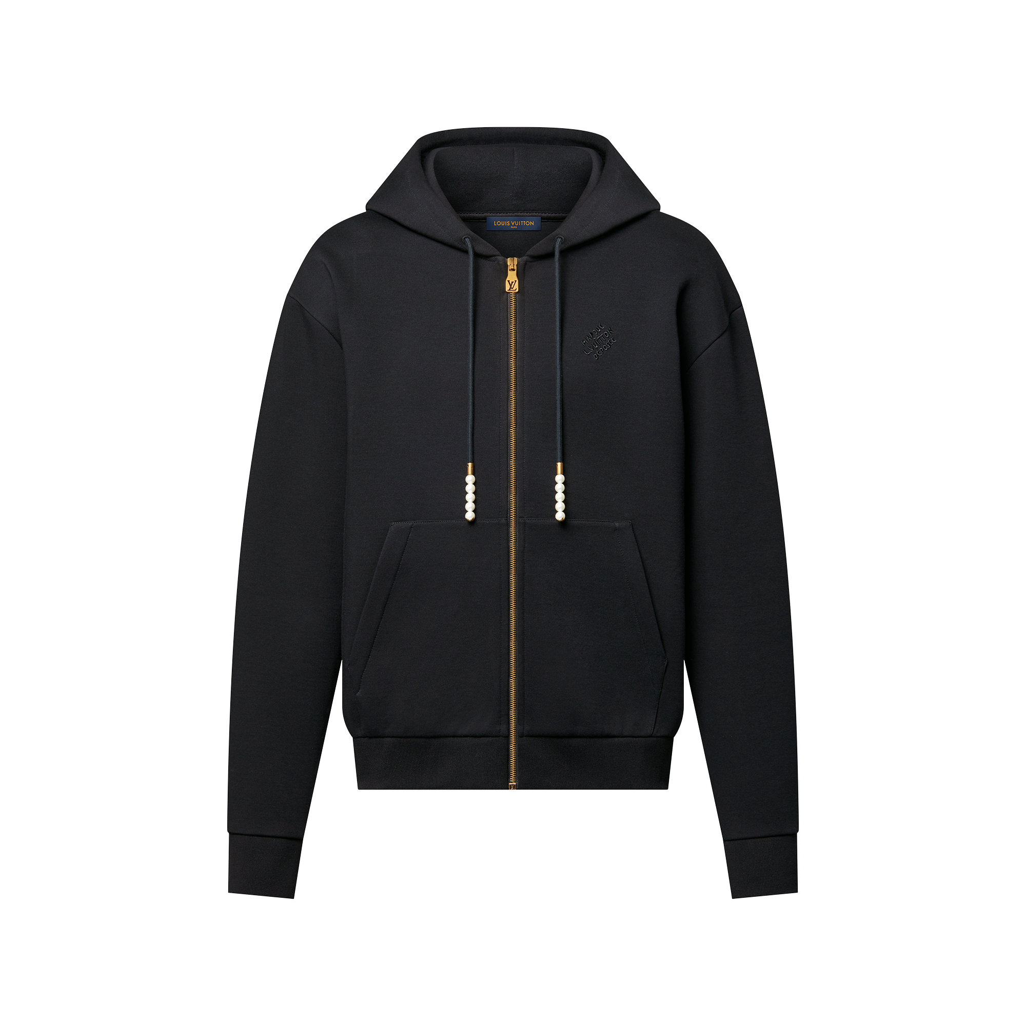 Embroidered Zipped Jersey Hoodie - Ready-to-Wear | LOUIS VUITTON
